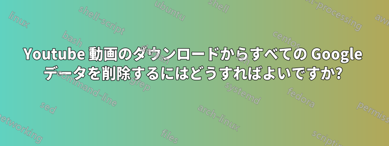 Youtube 動画のダウンロードからすべての Google データを削除するにはどうすればよいですか?