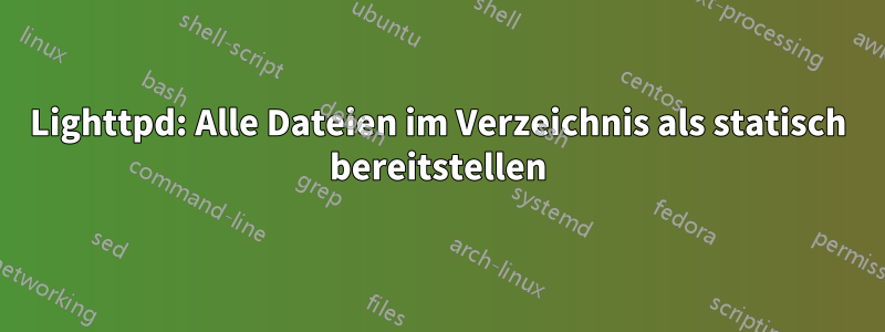 Lighttpd: Alle Dateien im Verzeichnis als statisch bereitstellen