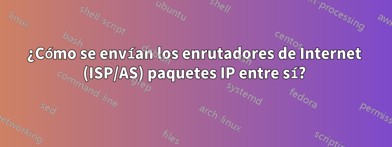 ¿Cómo se envían los enrutadores de Internet (ISP/AS) paquetes IP entre sí?