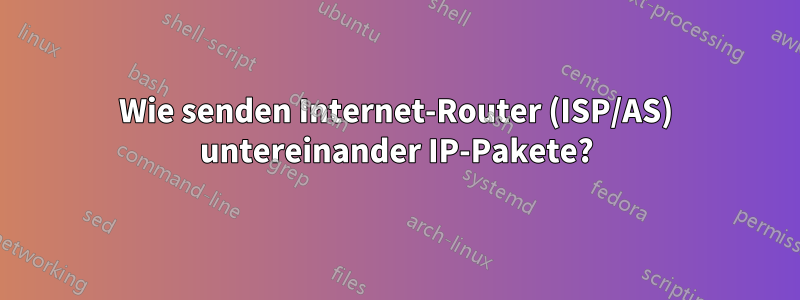 Wie senden Internet-Router (ISP/AS) untereinander IP-Pakete?