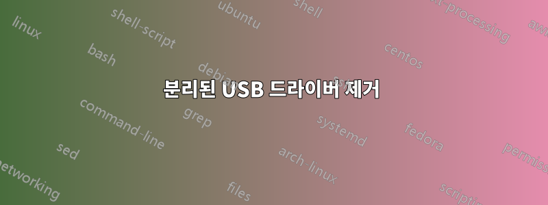 분리된 USB 드라이버 제거