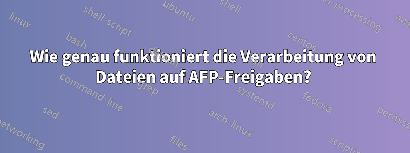 Wie genau funktioniert die Verarbeitung von Dateien auf AFP-Freigaben?