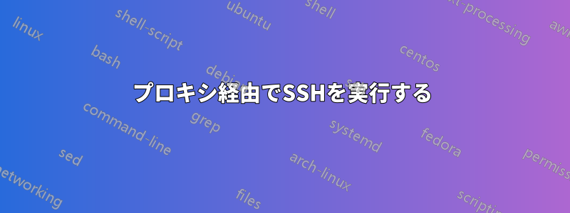 プロキシ経由でSSHを実行する