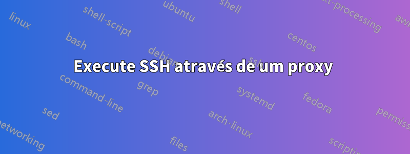 Execute SSH através de um proxy