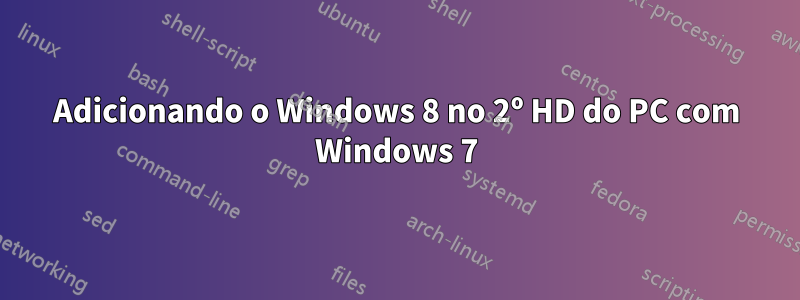 Adicionando o Windows 8 no 2º HD do PC com Windows 7