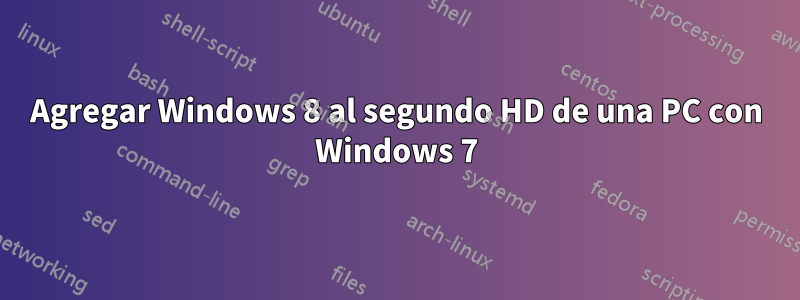 Agregar Windows 8 al segundo HD de una PC con Windows 7