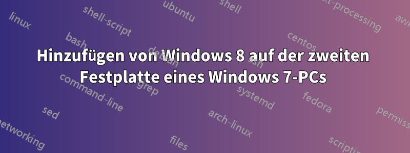 Hinzufügen von Windows 8 auf der zweiten Festplatte eines Windows 7-PCs