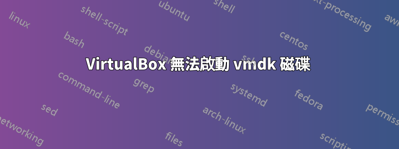 VirtualBox 無法啟動 vmdk 磁碟