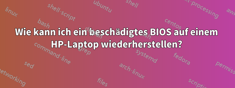 Wie kann ich ein beschädigtes BIOS auf einem HP-Laptop wiederherstellen?