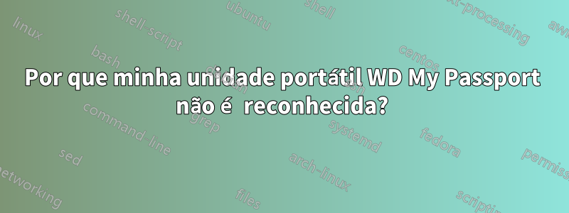 Por que minha unidade portátil WD My Passport não é reconhecida?