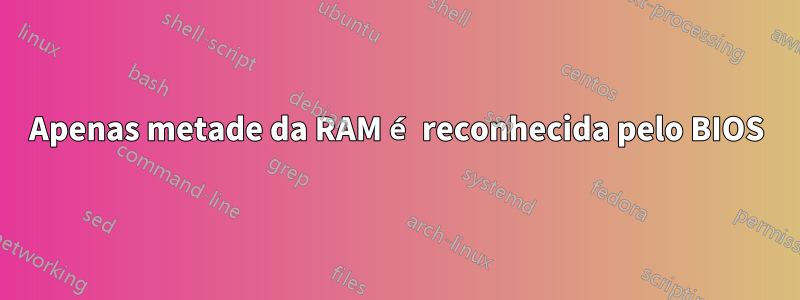 Apenas metade da RAM é reconhecida pelo BIOS