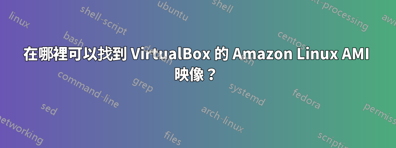 在哪裡可以找到 VirtualBox 的 Amazon Linux AMI 映像？