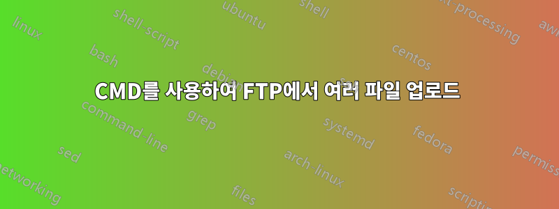 CMD를 사용하여 FTP에서 여러 파일 업로드