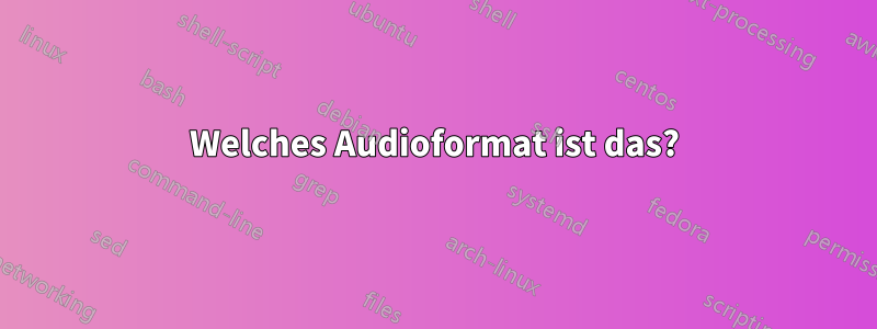 Welches Audioformat ist das?