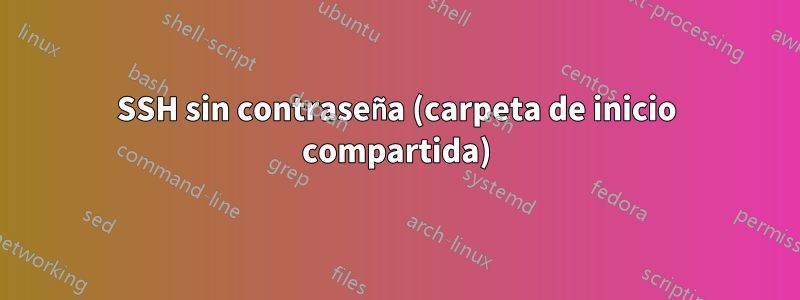 SSH sin contraseña (carpeta de inicio compartida)