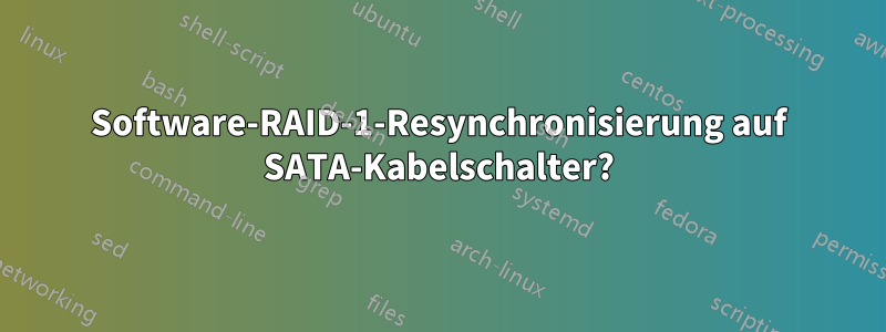 Software-RAID-1-Resynchronisierung auf SATA-Kabelschalter?