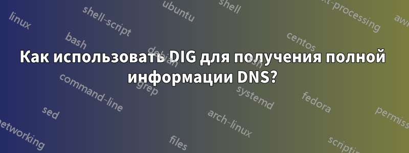 Как использовать DIG для получения полной информации DNS?