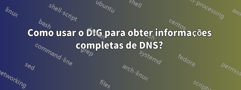 Como usar o DIG para obter informações completas de DNS?