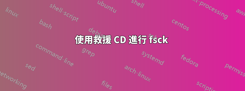 使用救援 CD 進行 fsck