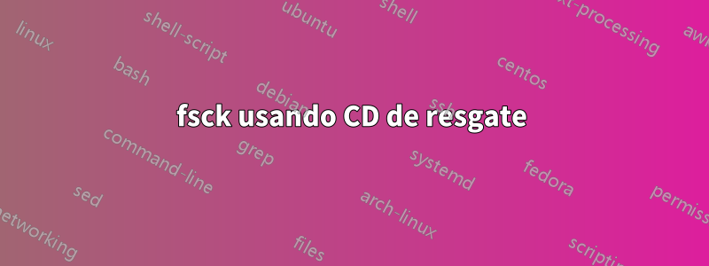 fsck usando CD de resgate