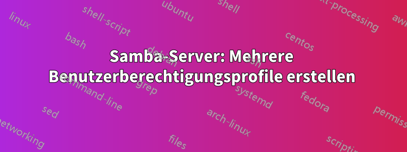 Samba-Server: Mehrere Benutzerberechtigungsprofile erstellen