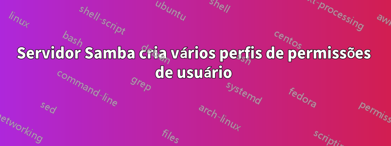 Servidor Samba cria vários perfis de permissões de usuário