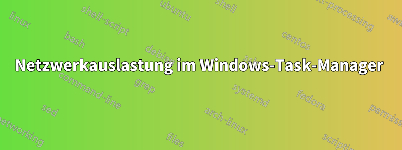 Netzwerkauslastung im Windows-Task-Manager