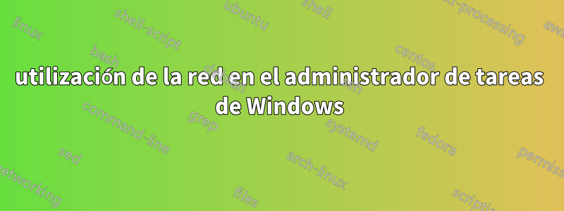 utilización de la red en el administrador de tareas de Windows