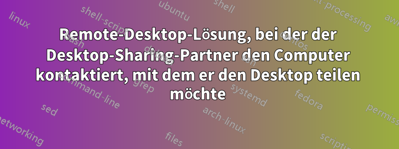 Remote-Desktop-Lösung, bei der der Desktop-Sharing-Partner den Computer kontaktiert, mit dem er den Desktop teilen möchte