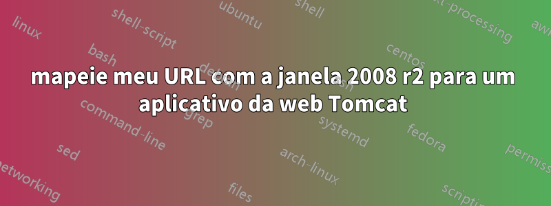 mapeie meu URL com a janela 2008 r2 para um aplicativo da web Tomcat