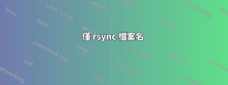 僅 rsync 檔案名