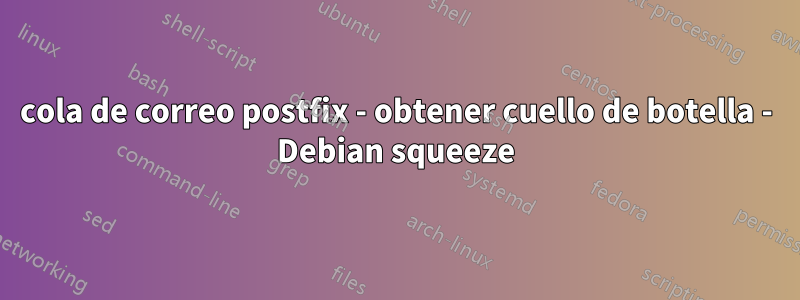 cola de correo postfix - obtener cuello de botella - Debian squeeze