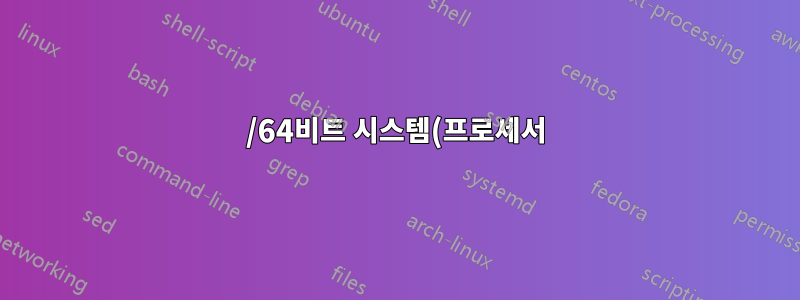32/64비트 시스템(프로세서)에서 RAM의 워드 크기는 얼마입니까?