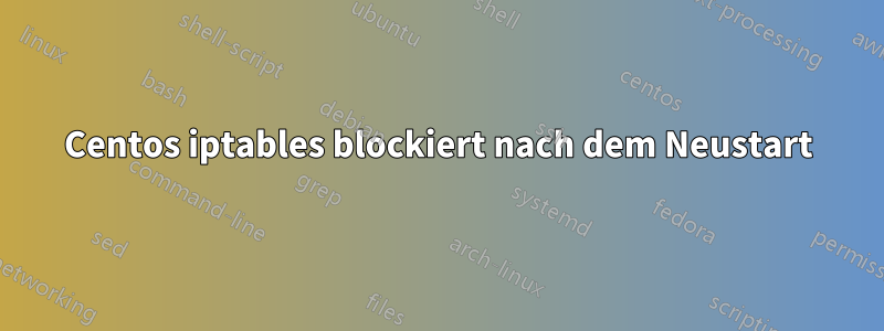 Centos iptables blockiert nach dem Neustart