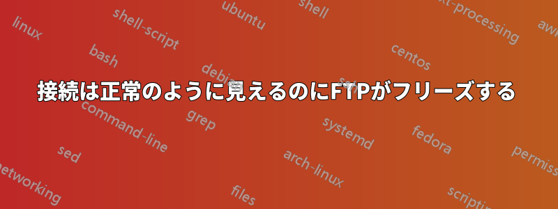 接続は正常のように見えるのにFTPがフリーズする