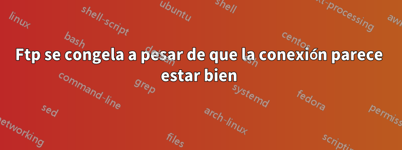 Ftp se congela a pesar de que la conexión parece estar bien