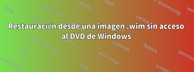 Restauración desde una imagen .wim sin acceso al DVD de Windows