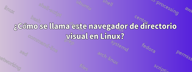 ¿Cómo se llama este navegador de directorio visual en Linux?