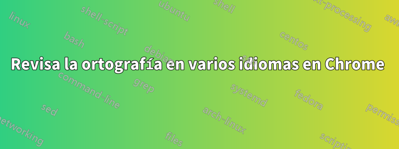 Revisa la ortografía en varios idiomas en Chrome