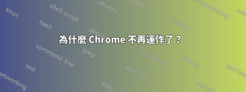 為什麼 Chrome 不再運作了？ 