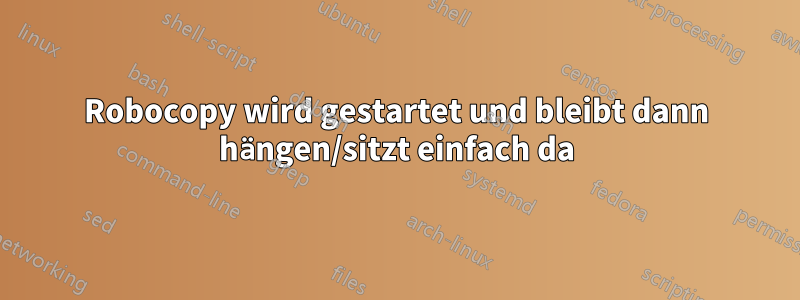 Robocopy wird gestartet und bleibt dann hängen/sitzt einfach da