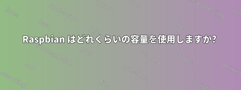 Raspbian はどれくらいの容量を使用しますか?
