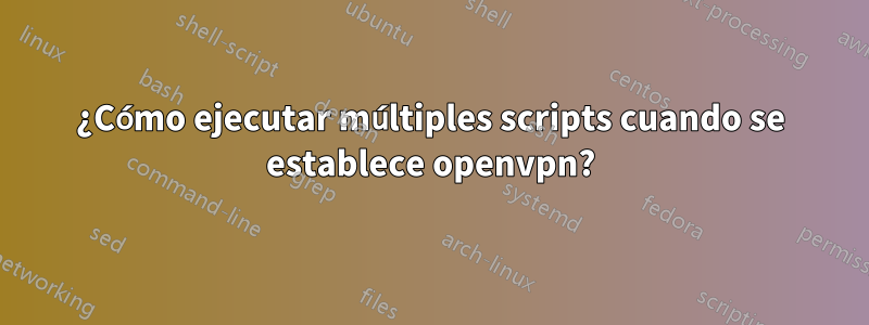 ¿Cómo ejecutar múltiples scripts cuando se establece openvpn?