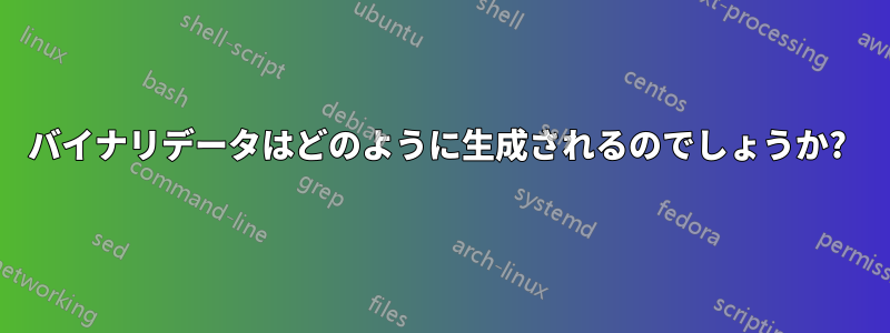 バイナリデータはどのように生成されるのでしょうか? 