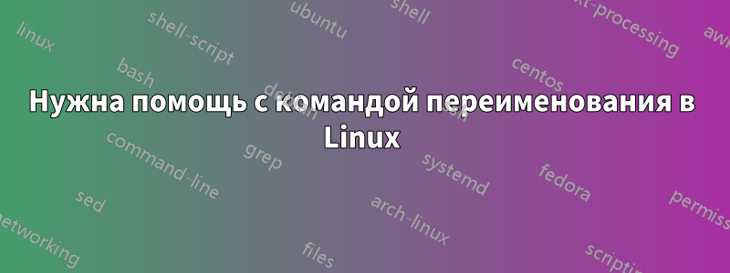 Нужна помощь с командой переименования в Linux