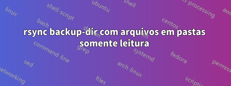 rsync backup-dir com arquivos em pastas somente leitura
