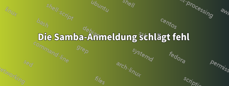 Die Samba-Anmeldung schlägt fehl