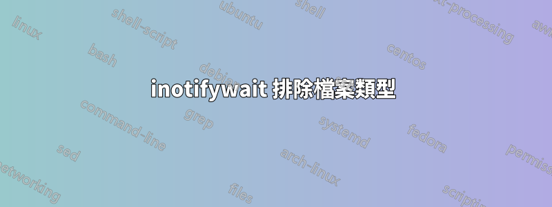 inotifywait 排除檔案類型