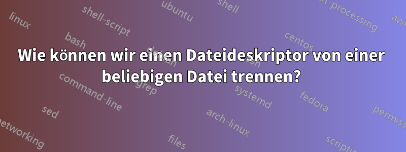 Wie können wir einen Dateideskriptor von einer beliebigen Datei trennen?