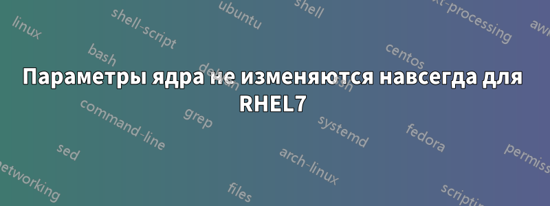 Параметры ядра не изменяются навсегда для RHEL7